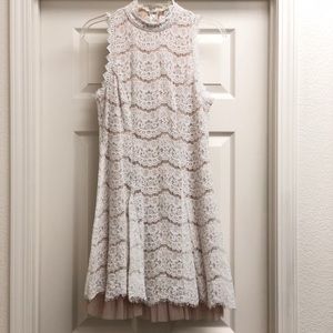 Ivory lace dress with tulle